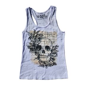 Hot Topic Skull Rose Music Note Tank Top